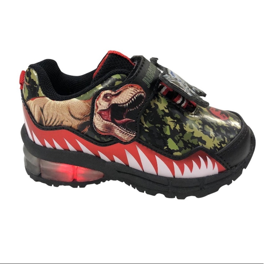 JurassicWorld Lighted Toddler Boy Shoe Size6-9 NEW
